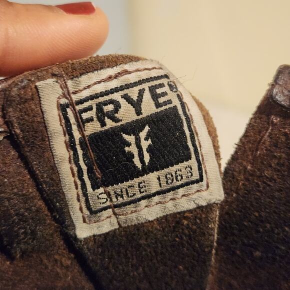 Frye Engineer Moto Biker Leather Boots Womens 7.5M Brown Buckle Strap USA 774001 - Picture 7 of 11